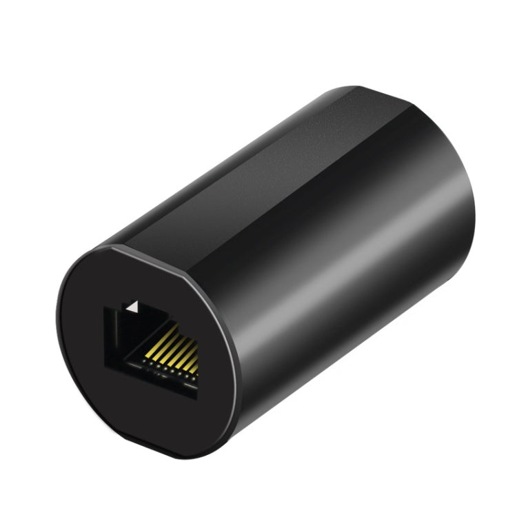 YM88013-Y Lightning Protection Version Network Straight-Through Head RJ45 Network Cable Double Pass Head(Black) - Lan Cable and Tools by PMC TechLife | Online Shopping South Africa | PMC TechLife