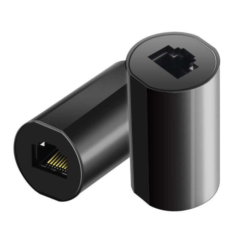 YM88013-Y Lightning Protection Version Network Straight-Through Head RJ45 Network Cable Double Pass Head(Black) - Lan Cable and Tools by PMC TechLife | Online Shopping South Africa | PMC TechLife