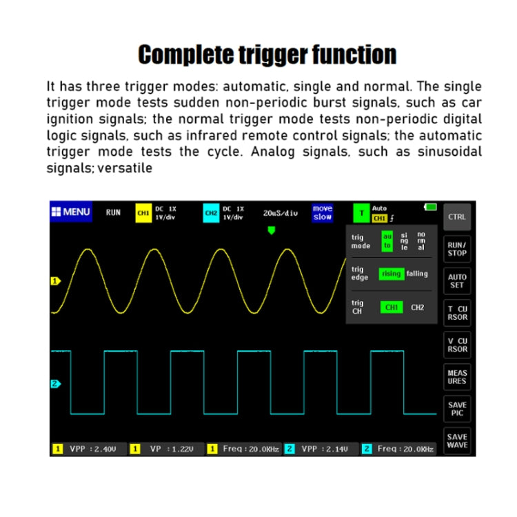 FNIRSI 1013D 1GS Sampling Dual Channel 100M Bandwidth Digital Oscilloscope, US Plug(English) - free shipping - PMC TechLife - Order now!