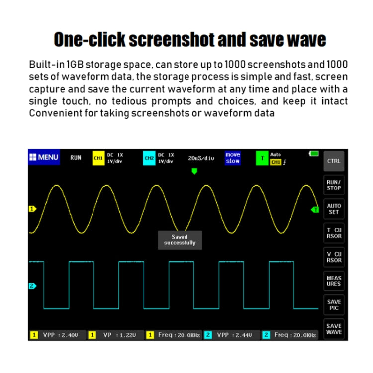 FNIRSI 1013D 1GS Sampling Dual Channel 100M Bandwidth Digital Oscilloscope, US Plug(English) - free shipping - PMC TechLife - Order now!