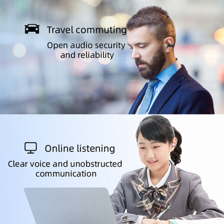 M-S8 Wireless Stereo Single Ear Clip-on Bluetooth Earphone(Blue) - Bluetooth Earphone by PMC TechLife | Online Shopping South Africa | PMC TechLife