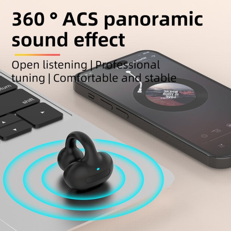 M-S8 Wireless Stereo Single Ear Clip-on Bluetooth Earphone(Gray) - Bluetooth Earphone by PMC TechLife | Online Shopping South Africa | PMC TechLife