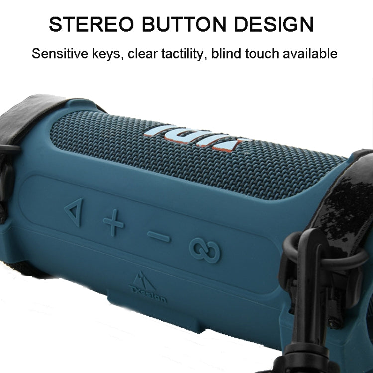 For JBL Flip 6 Speaker Bag Travel Carrying Silicone Case With Shoulder Strap(Blue) - Protective Case by PMC TechLife | Online Shopping South Africa | PMC TechLife