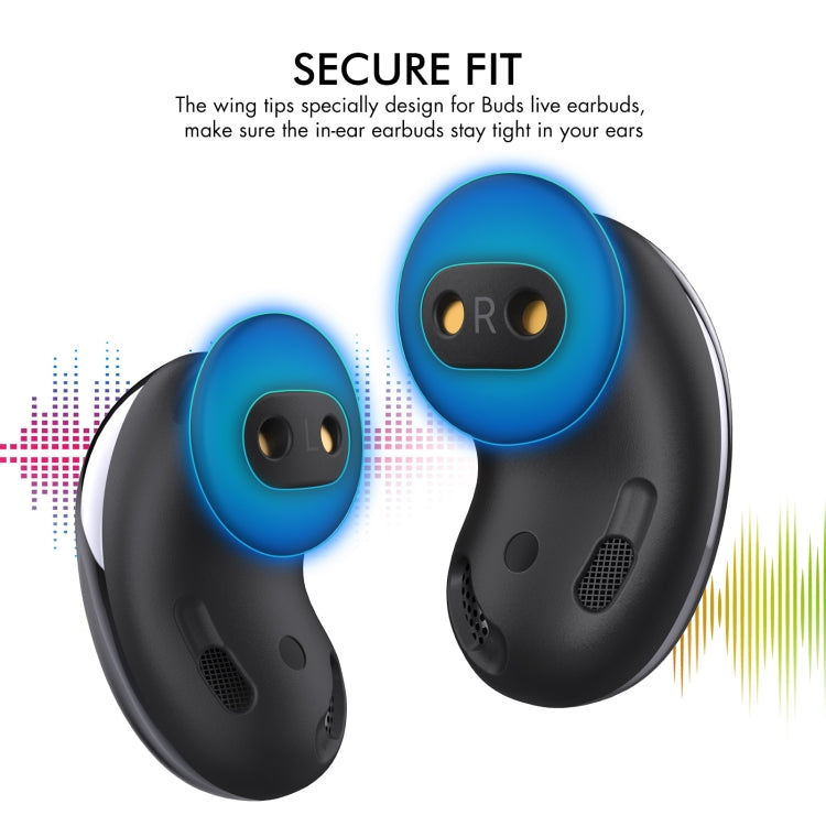 For Samsung Galaxy Buds Live AhaStyle PT132 S+M+L Silicone Earbud(Black) - Anti-dust & Ear Caps by AhaStyle | Online Shopping South Africa | PMC TechLife | Buy Now Pay Later Mobicred