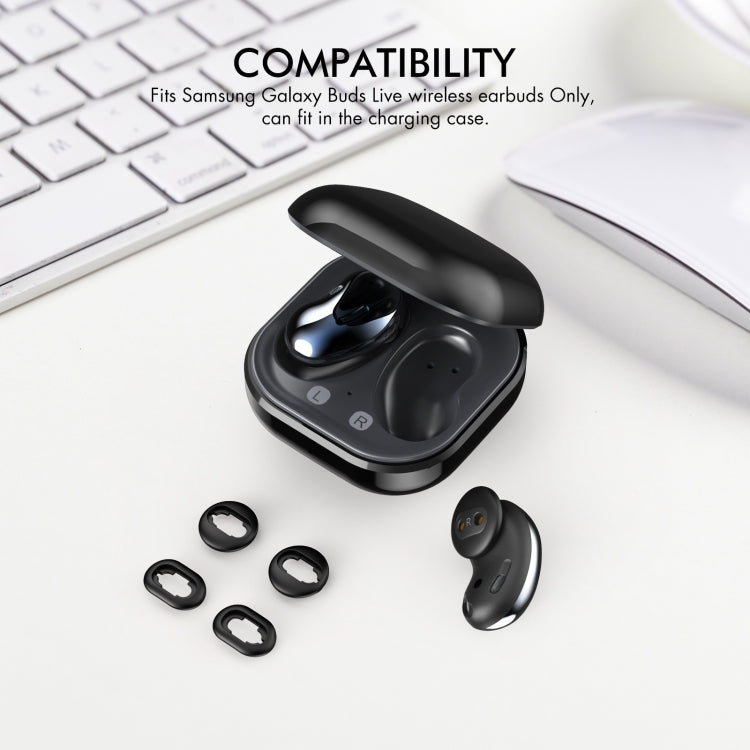 For Samsung Galaxy Buds Live AhaStyle PT132 S+M+L Silicone Earbud(Black) - Anti-dust & Ear Caps by AhaStyle | Online Shopping South Africa | PMC TechLife | Buy Now Pay Later Mobicred