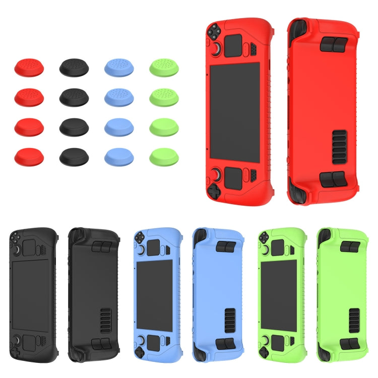 For Steam Deck Game Controller Soft Silicone Protective Cover Case With 4pcs Key Cap(Luminous Green) - Accessories by PMC TechLife | Online Shopping South Africa | PMC TechLife