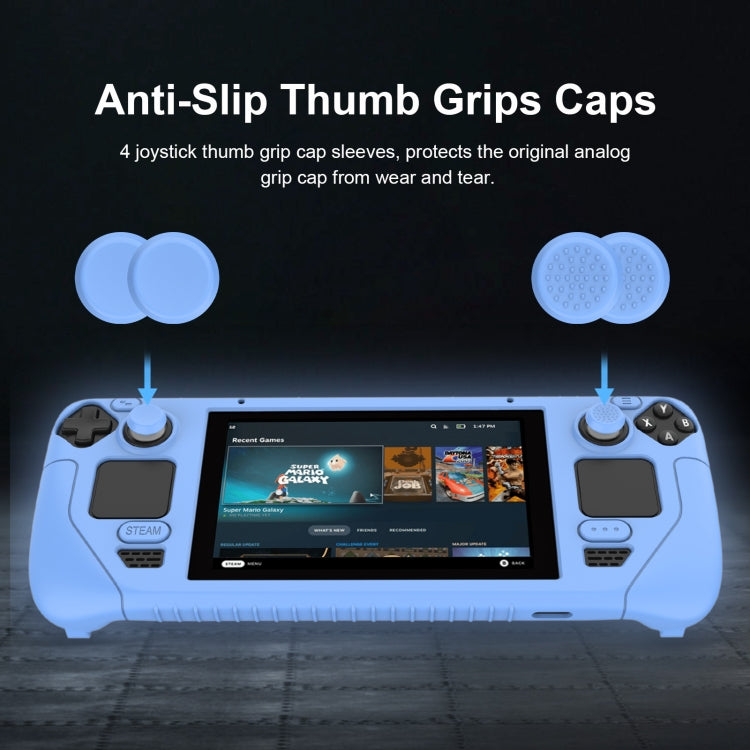 For Steam Deck Game Controller Soft Silicone Protective Cover Case With 4pcs Key Cap(Luminous Green) - Accessories by PMC TechLife | Online Shopping South Africa | PMC TechLife