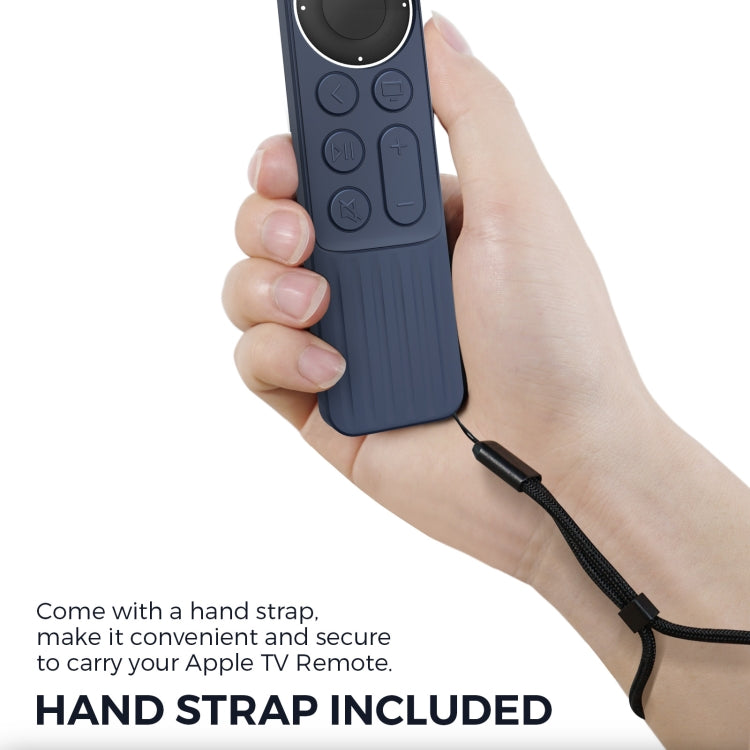 For Apple TV Siri Remote 2/3 AhaStyle PT166 Remote Controller Silicone Protective Case Striped Non-Slip Anti-Drop Cover(Black) - free shipping - PMC TechLife - Order now!