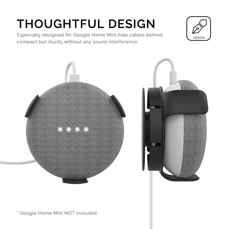 For Google Home Mini AhaStyle PT62 Wall Bracket Smart Speaker Bracket Black - free shipping - PMC TechLife - Order now!