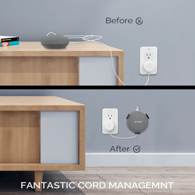 For Google Home Mini AhaStyle PT62 Wall Bracket Smart Speaker Bracket White - free shipping - PMC TechLife - Order now!