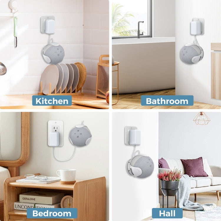 For Amazon Echo Dot 4/5 AhaStyle PT183 Speaker Wall Storage Stand(White) - free shipping - PMC TechLife - Order now!