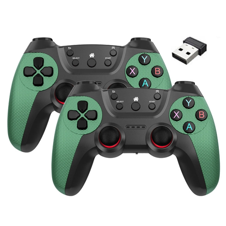 KM-029   2.4G One for Two Doubles Wireless Controller Support PC / Linux / Android / TVbox(Cangling Green) - Gamepads by PMC TechLife | Online Shopping South Africa | PMC TechLife