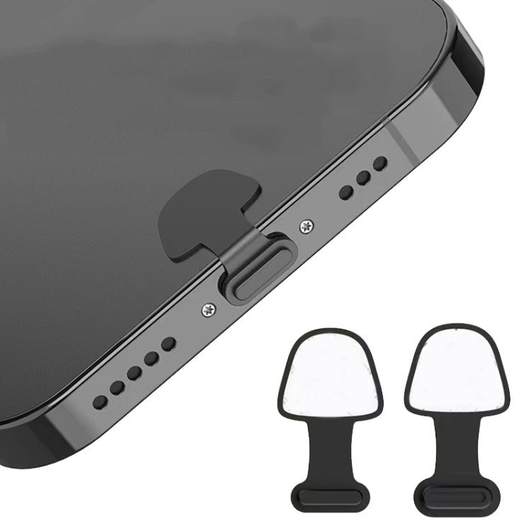10pcs USB-C/Type-C  Mobile Phone Charging Port Silicone Anti-Dust Plug Back-adhesive Loss-proof Cover(Transparent) - Anti-dust & Ear Caps by PMC TechLife | Online Shopping South Africa | PMC TechLife