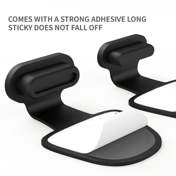 10pcs USB-C/Type-C  Mobile Phone Charging Port Silicone Anti-Dust Plug Back-adhesive Loss-proof Cover(Black) - Anti-dust & Ear Caps by PMC TechLife | Online Shopping South Africa | PMC TechLife
