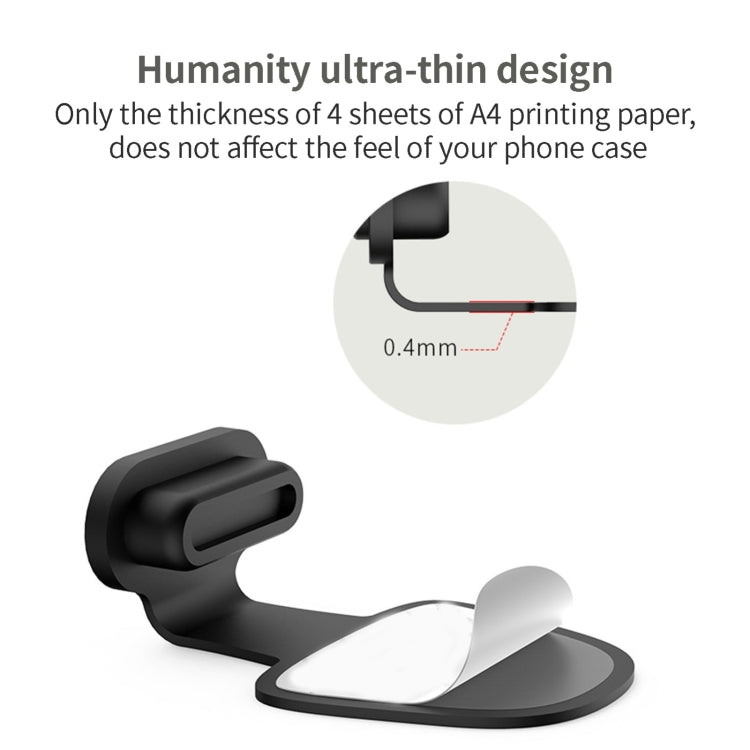 10pcs USB-C/Type-C  Mobile Phone Charging Port Silicone Anti-Dust Plug Back-adhesive Loss-proof Cover(Transparent) - Anti-dust & Ear Caps by PMC TechLife | Online Shopping South Africa | PMC TechLife