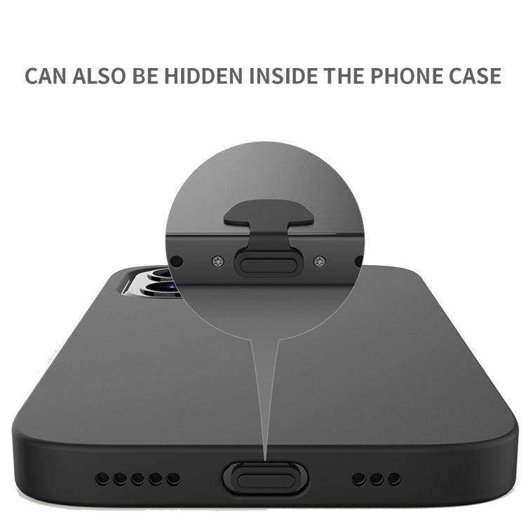 10pcs 8 Pin  Mobile Phone Charging Port Silicone Anti-Dust Plug Back-adhesive Loss-proof Cover(Black) - Anti-dust & Ear Caps by PMC TechLife | Online Shopping South Africa | PMC TechLife