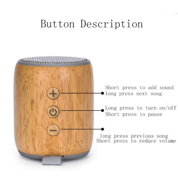 BT811 Mini Wooden Wireless Bluetooth Speaker Support TF Card & 3.5mm AUX(Black) - Mini Speaker by PMC TechLife | Online Shopping South Africa | PMC TechLife | Buy Now Pay Later Mobicred