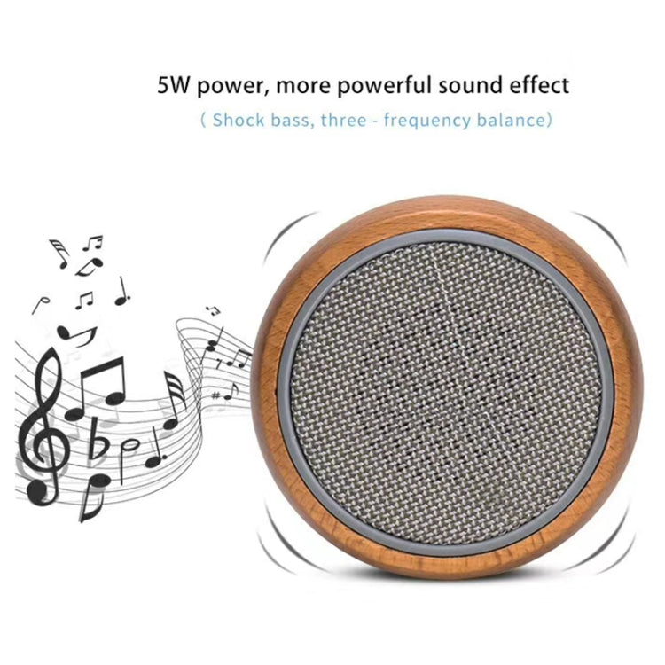 BT810 Small Outdoor Portable Wooden Bluetooth Speaker Support TF Card & 3.5mm AUX(Black) - Mini Speaker by PMC TechLife | Online Shopping South Africa | PMC TechLife