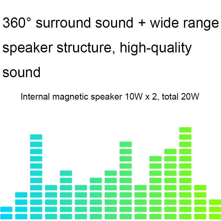 BT808 20W Desktop Computer Bluetooth Speaker 3D Stereo Sound Effect Home Speaker(Silver Gray) - Desktop Speaker by PMC TechLife | Online Shopping South Africa | PMC TechLife