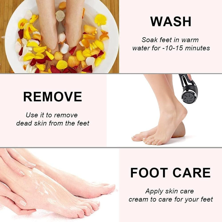 JD-510 Rechargeable Electric Foot Callus Remover with Vacuum Cleaner 10 In 1 Kit  Black - free shipping - PMC TechLife - Order now!