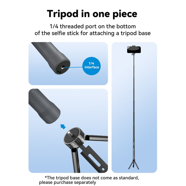 TELESIN 3M Carbon Fiber Selfie Stick Monopod  With 1/4 Screw For Action Camera - free shipping - PMC TechLife - Order now!