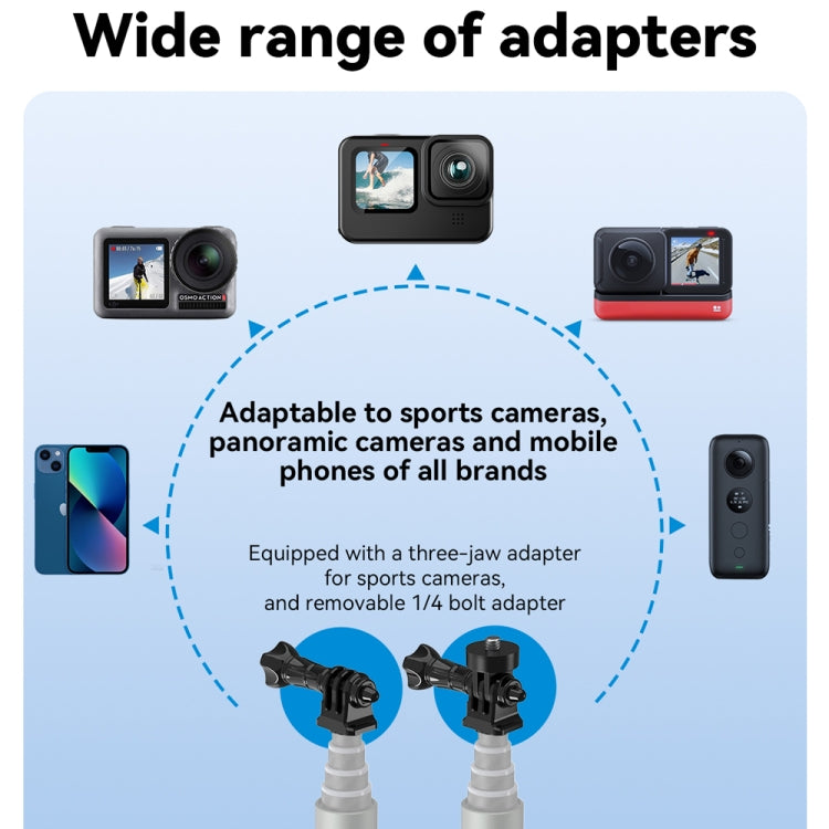 TELESIN 3M Carbon Fiber Selfie Stick Monopod  With 1/4 Screw For Action Camera - free shipping - PMC TechLife - Order now!