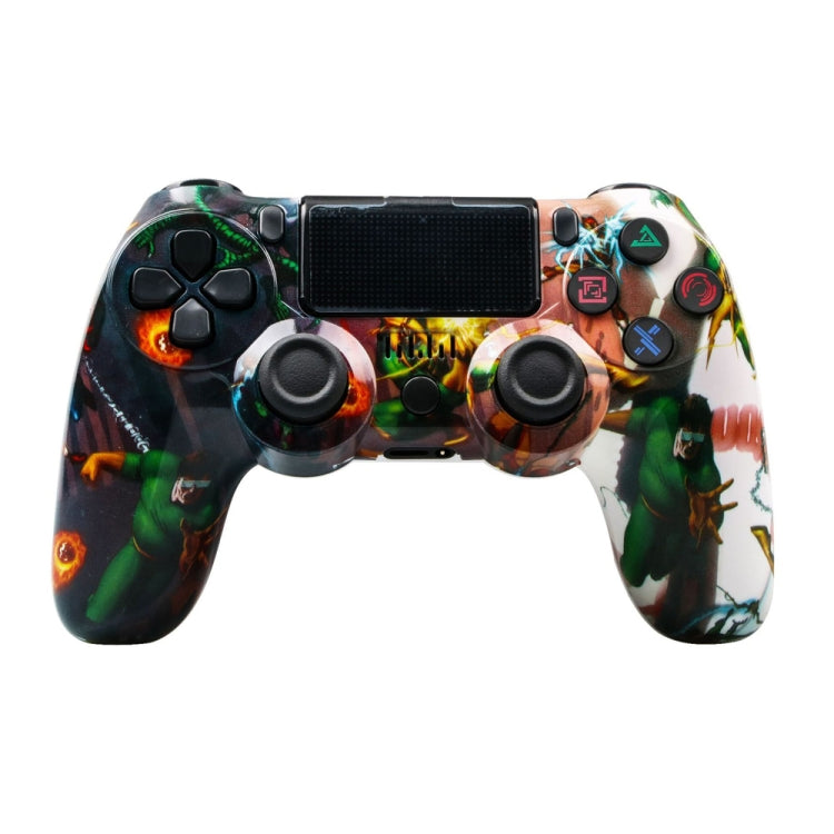 For PS4 Wireless Bluetooth Game Controller With Light Strip Dual Vibration Game Handle(Hulk) - Gamepads by PMC TechLife | Online Shopping South Africa | PMC TechLife