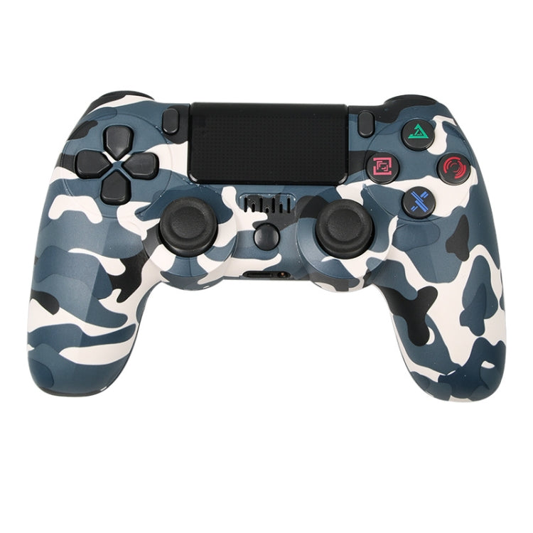 For PS4 Wireless Bluetooth Game Controller With Light Strip Dual Vibration Game Handle(Camouflage Blue) - Gamepads by PMC TechLife | Online Shopping South Africa | PMC TechLife