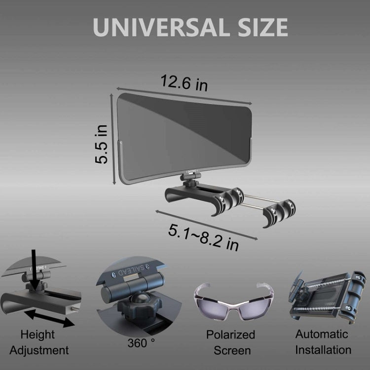 360 Degree Adjustable Car Driver Sun Visor, Color: Polarizing Plate - Interior Mirrors by PMC TechLife | Online Shopping South Africa | PMC TechLife