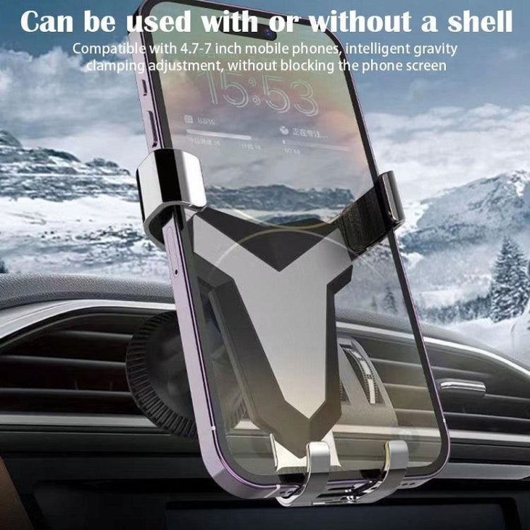 Gravity Navigation Car Air Outlet Triangular Mobile Phone Holder(Golden) - Car Holders by PMC TechLife | Online Shopping South Africa | PMC TechLife