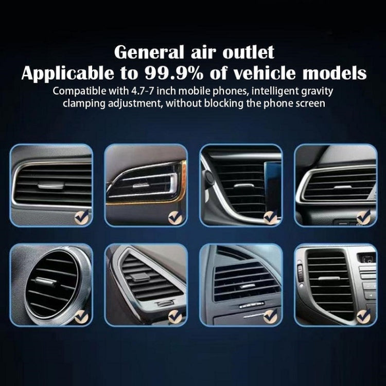 Gravity Navigation Car Air Outlet Triangular Mobile Phone Holder(Golden) - Car Holders by PMC TechLife | Online Shopping South Africa | PMC TechLife