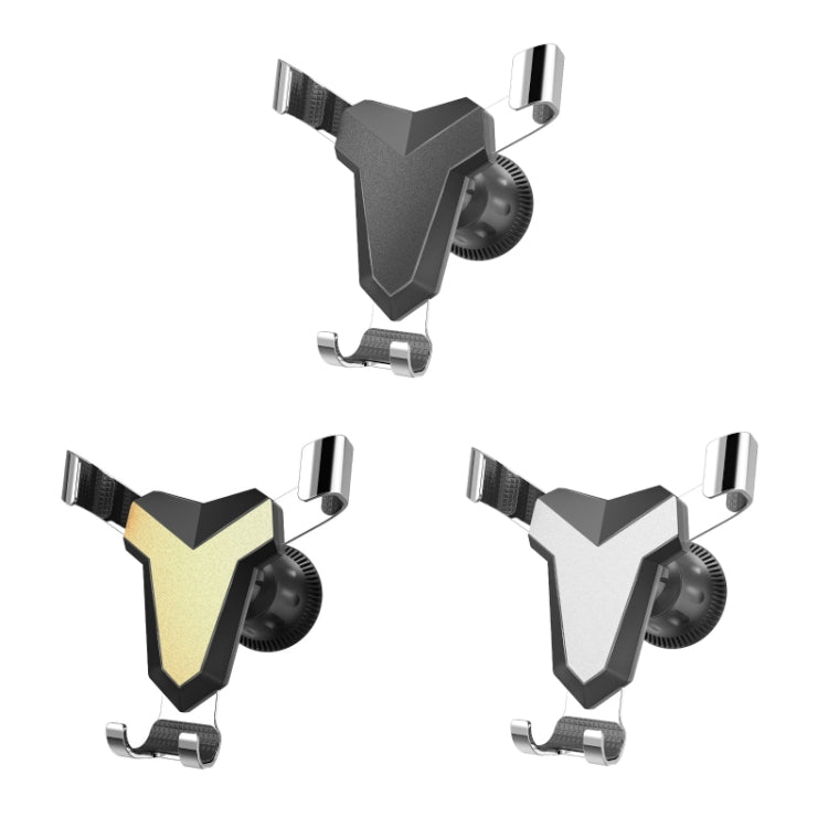Gravity Navigation Car Air Outlet Triangular Mobile Phone Holder(Golden) - Car Holders by PMC TechLife | Online Shopping South Africa | PMC TechLife