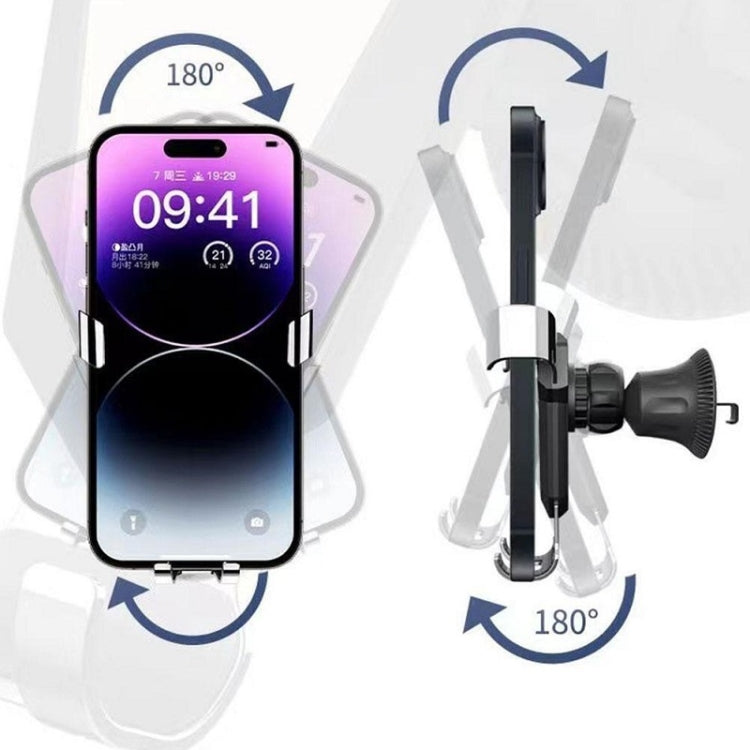 Gravity Navigation Car Air Outlet Triangular Mobile Phone Holder(Golden) - Car Holders by PMC TechLife | Online Shopping South Africa | PMC TechLife