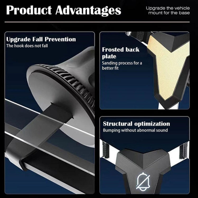 Gravity Navigation Car Air Outlet Triangular Mobile Phone Holder(Golden) - Car Holders by PMC TechLife | Online Shopping South Africa | PMC TechLife