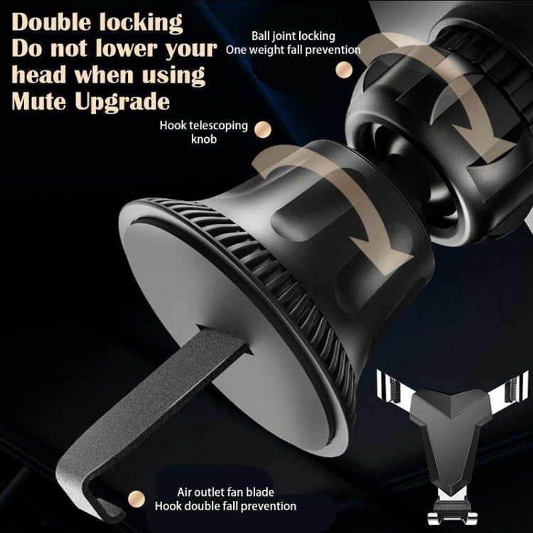Gravity Navigation Car Air Outlet Triangular Mobile Phone Holder(Golden) - Car Holders by PMC TechLife | Online Shopping South Africa | PMC TechLife