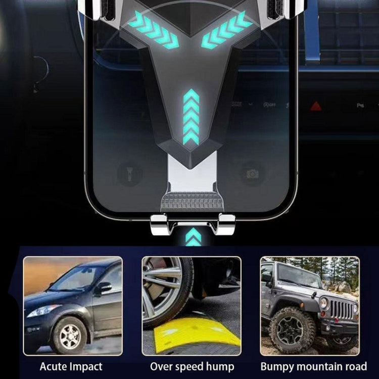 Gravity Navigation Car Air Outlet Triangular Mobile Phone Holder(Golden) - Car Holders by PMC TechLife | Online Shopping South Africa | PMC TechLife