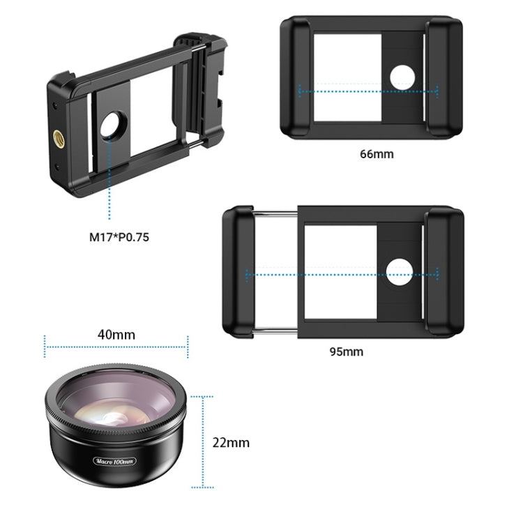 APEXEL CM-HB100CPL HB100mm HD External Macro Mobile Phone Lens with CPL(Black) - free shipping - PMC TechLife - Order now!