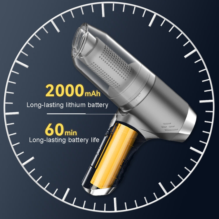 SUITU ST-6671 Wireless Car Vacuum Cleaner Small Handheld Blowing and Suction Dual Use, Style: Brushless Silver Gray+Floor Brush - free shipping - PMC TechLife - Order now!