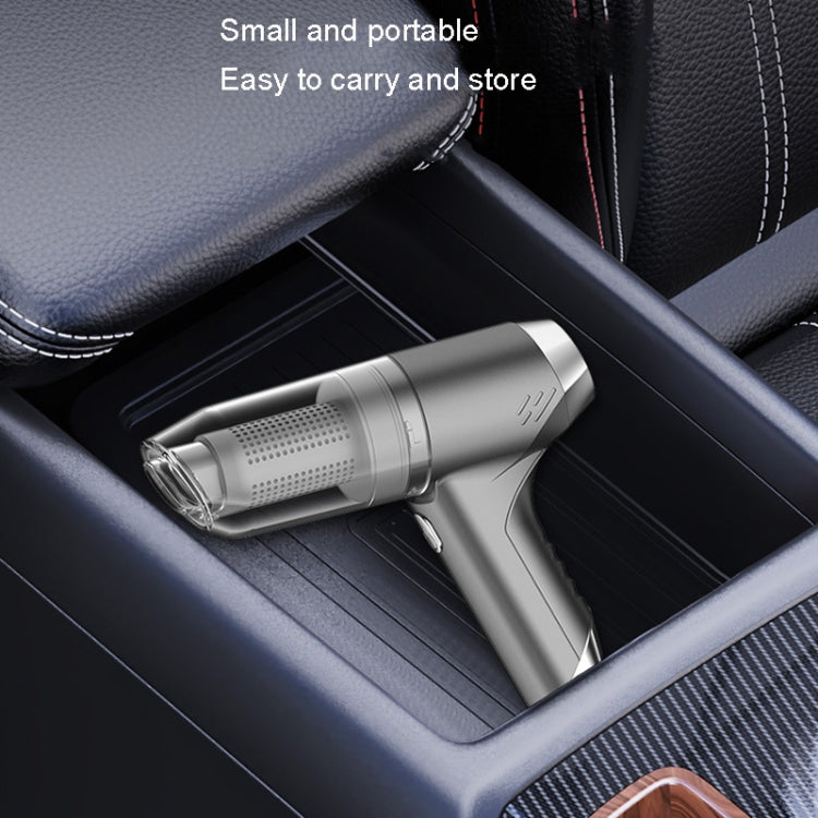 SUITU ST-6671 Wireless Car Vacuum Cleaner Small Handheld Blowing and Suction Dual Use, Style: Brushless Silver Gray+Floor Brush - free shipping - PMC TechLife - Order now!