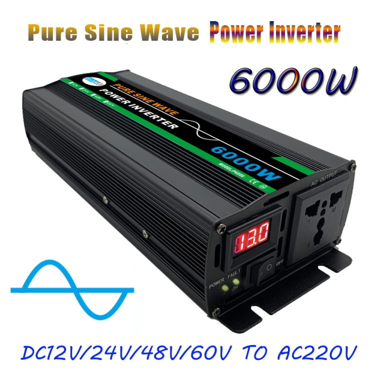 6000W (Actual 1000W) 12V to 220V High Power Car Sine Wave Inverter Power Converter - Pure Sine Wave by PMC TechLife | Online Shopping South Africa | PMC TechLife | Buy Now Pay Later Mobicred