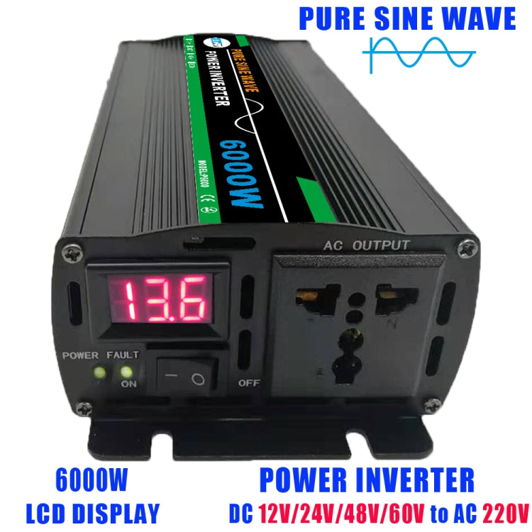 6000W (Actual 1000W) 24V to 220V High Power Car Sine Wave Inverter Power Converter - Pure Sine Wave by PMC TechLife | Online Shopping South Africa | PMC TechLife