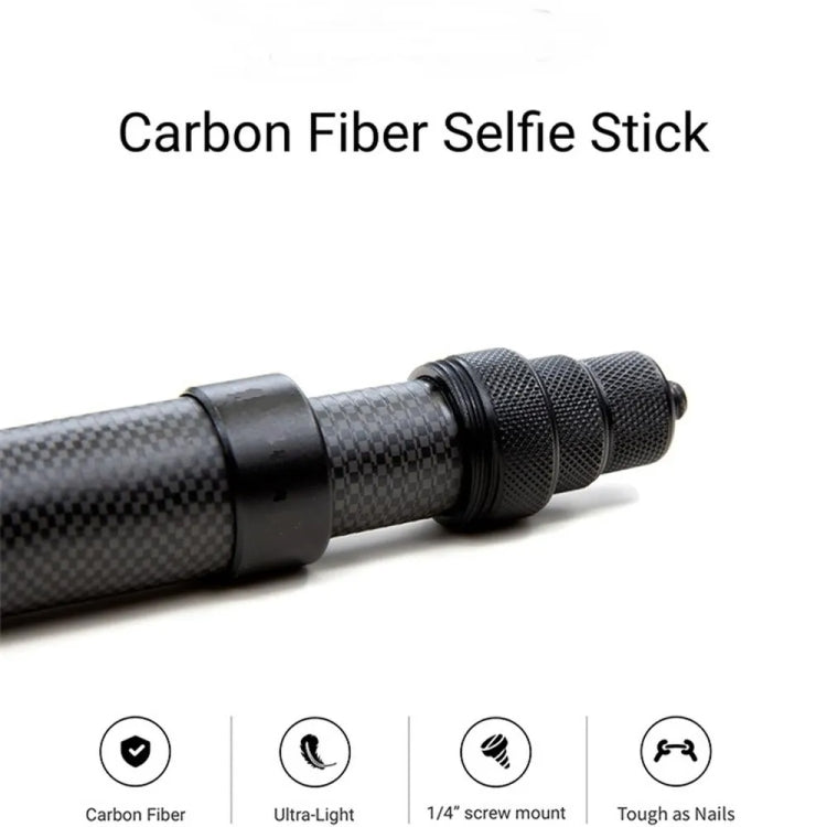 5m Carbon Fiber Extended Monopod Invisible Selfie Stick For Insta360  / DJI Action / GoPro / Xiao Yi Sports Camera - Extendable Pole by PMC TechLife | Online Shopping South Africa | PMC TechLife | Buy Now Pay Later Mobicred
