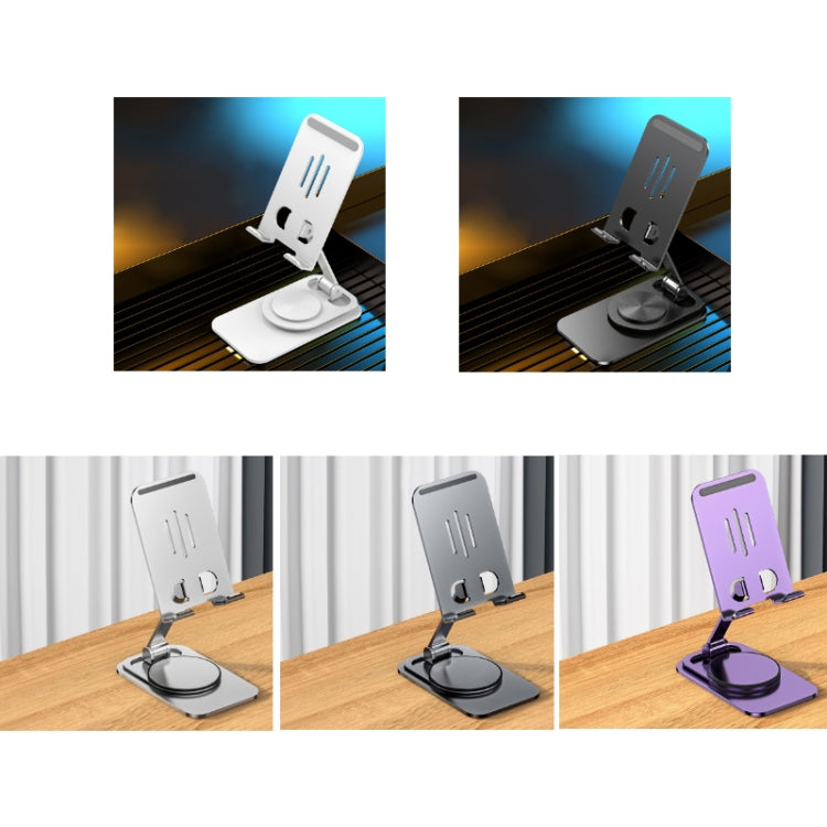Desktop 360-degree Rotating Foldable Mobile Phone Holder, Color: Carbon Steel Black - free shipping - PMC TechLife - Order now!