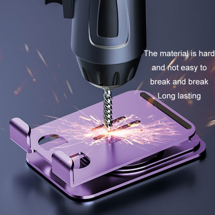 Desktop 360-degree Rotating Foldable Mobile Phone Holder, Color: Carbon Steel White - Desktop Holder by PMC TechLife | Online Shopping South Africa | PMC TechLife