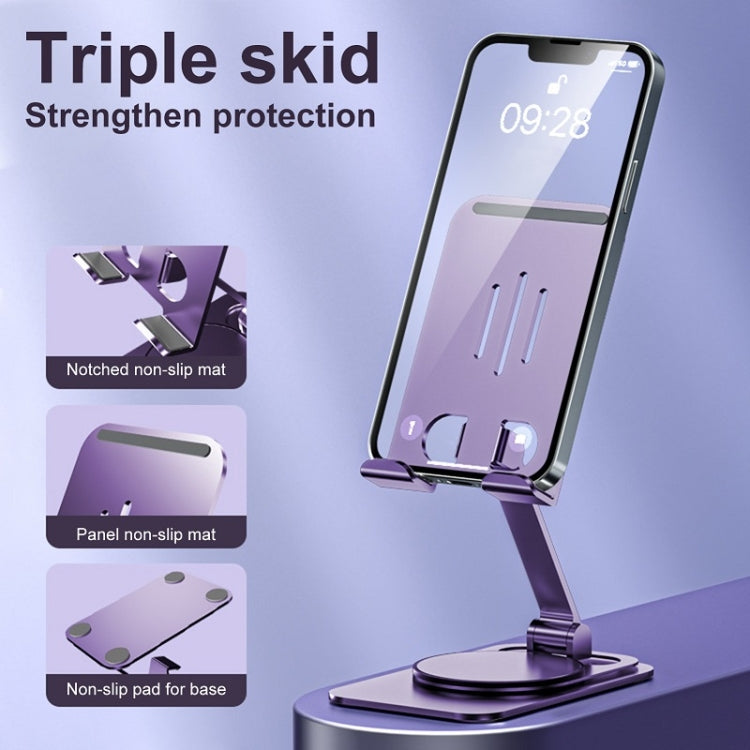 Desktop 360-degree Rotating Foldable Mobile Phone Holder, Color: Carbon Steel Black - free shipping - PMC TechLife - Order now!
