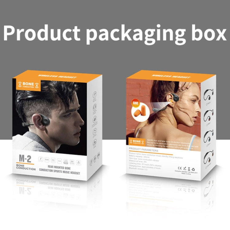 M2 Bone Conduction Earphones Running Stereo To Ear Bluetooth Earphones(Black + Red) - Neck-mounted Earphone by PMC TechLife | Online Shopping South Africa | PMC TechLife