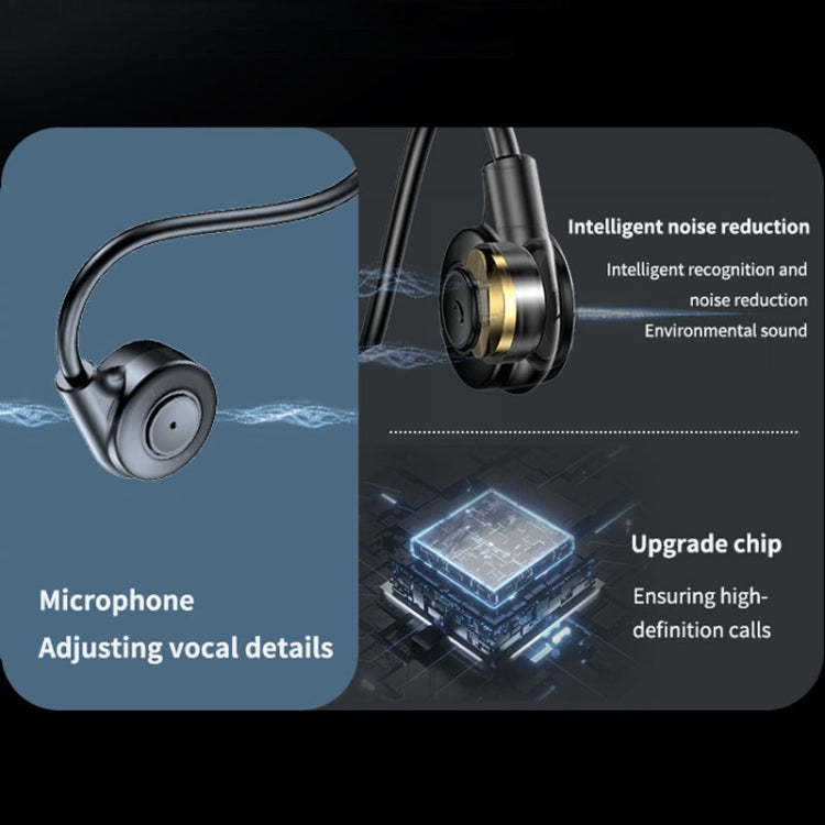 M2 Bone Conduction Earphones Running Stereo To Ear Bluetooth Earphones(Black + Blue) - Neck-mounted Earphone by PMC TechLife | Online Shopping South Africa | PMC TechLife