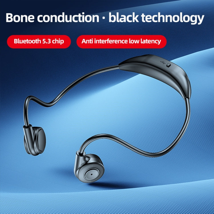 M2 Bone Conduction Earphones Running Stereo To Ear Bluetooth Earphones(Black + Blue) - Neck-mounted Earphone by PMC TechLife | Online Shopping South Africa | PMC TechLife
