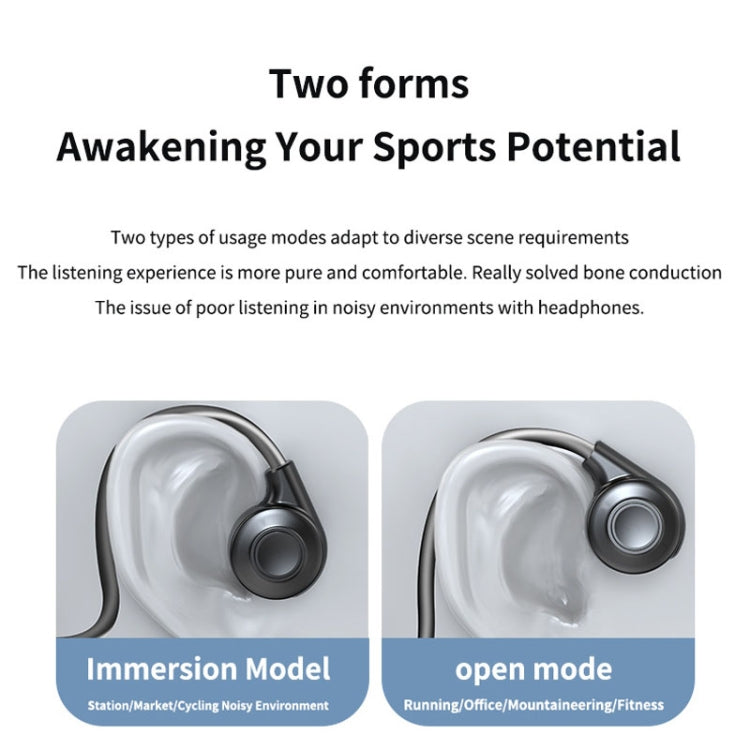 M2 Bone Conduction Earphones Running Stereo To Ear Bluetooth Earphones(Black + Red) - Neck-mounted Earphone by PMC TechLife | Online Shopping South Africa | PMC TechLife