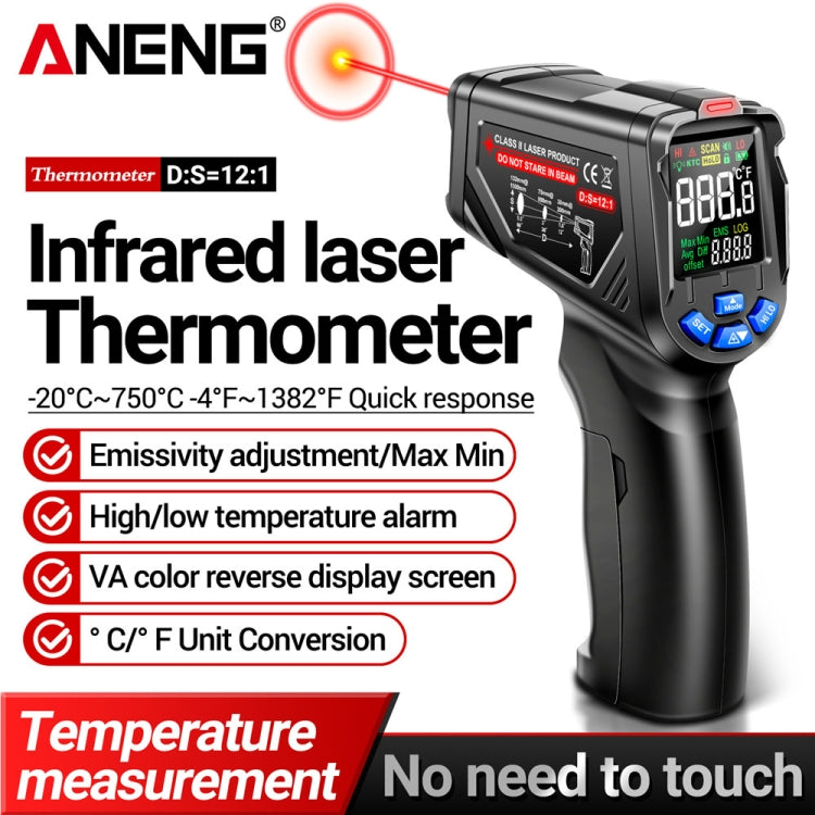 ANENG TH06 Oil Temperature High Precision Thermometer Laser Baking Infrared Water Thermometer(Black) - Thermostat & Thermometer by ANENG | Online Shopping South Africa | PMC TechLife | Buy Now Pay Later Mobicred